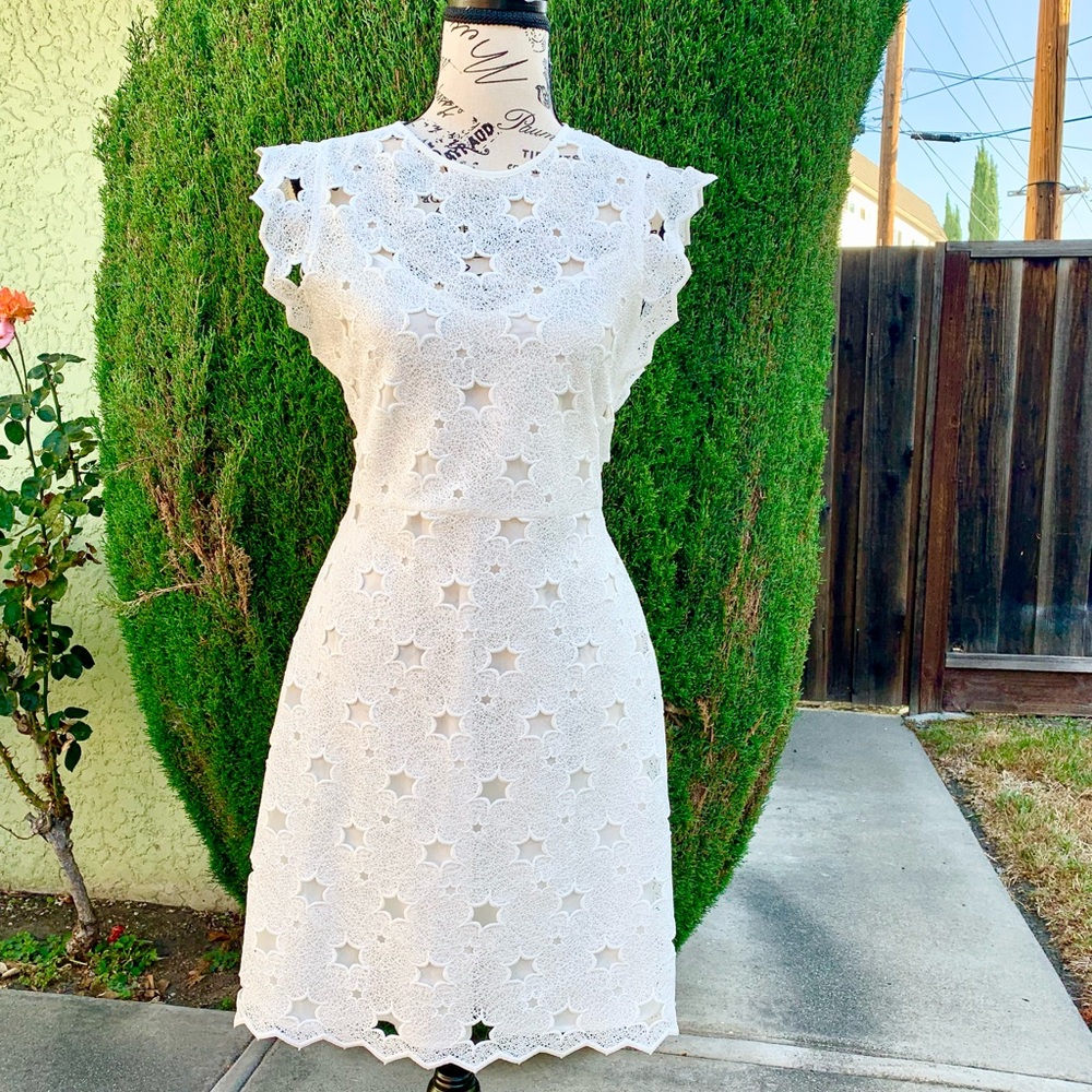 Zara white lace dress